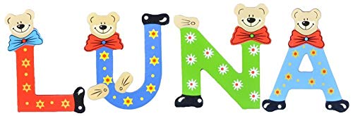 Playshoes Kinder Holz-Buchstaben Namen-Set Luna - Sortiert Playshoes Kinder Holz-Buchstaben Namen-Set Luna - Sortiert von Playshoes