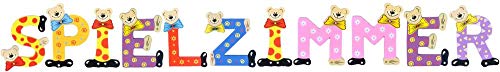 Playshoes Kinder Holz-Buchstaben Namen-Set SPIELZIMMER - Sortiert von Playshoes