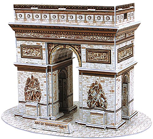 Playtastic Kinder 3D Puzzle Spiele: Faszinierendes 3D-Puzzle Triumphbogen in Paris, 26 Teile (Puzzle Bauwerke, Kinder Spielzeug, Holzbausatz) von Playtastic