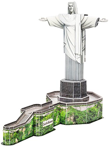 Playtastic 3D Puzzle Bausatz: 3D-Puzzle Cristo Redentor in Rio de Janeiro, 22 Puzzle-Teile (Puzzle Bauwerke, Holzbausatz) von Playtastic