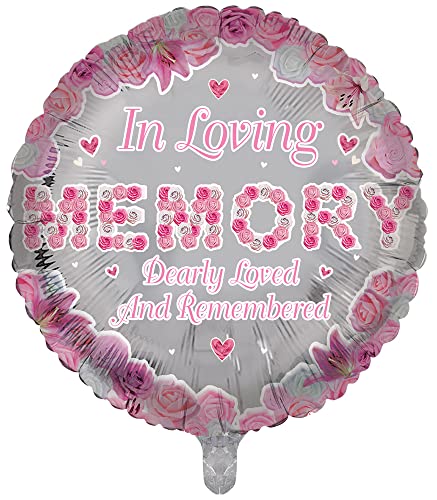 45,7 cm runder Erinnerungsballon in Loving Memory Pink von Playtec