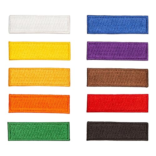 Martial Arts Bestickte Streifen zum Aufbügeln (Aufnäher, Tab) für farbige Gürtel, einzeln verkauft (lila) von Playwell