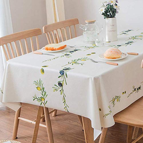 Plenmor Tischdecke, abwischbar, PVC, Kunststoff, abwischbar, wasserdicht, rechteckig, für Küche, Picknick, Außen- und Innenbereich, 137 x 215 cm, Olivenzweig Plenmor Tischdecke, abwischbar, PVC, Kunststoff, abwischbar, wasserdicht, rechteckig, für Küche, Picknick, Außen- und Innenbereich, 137 x 215 cm, Olivenzweig von Plenmor