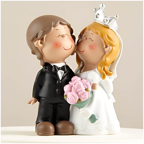 Braut und Bräutigam Hochzeitstorte Topper - Niedliche Harz-Paar-Figur für Hochzeitstorte Dekoration, Just Married Celebration Braut und Bräutigam Hochzeitstorte Topper - Niedliche Harz-Paar-Figur für Hochzeitstorte Dekoration, Just Married Celebration von PlentifulHome