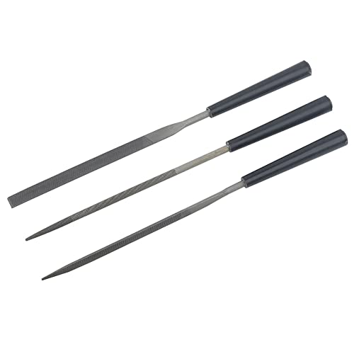 Plentoy 3-teiliges rundes flaches Dreieck-Nadelfeilen-Set, Handwerkzeug für Juwelier, Diamant, Holzschnitzerei, Metall, Glas, Stein, Bastelwerkzeuge, Schwarz Plentoy 3-teiliges rundes flaches Dreieck-Nadelfeilen-Set, Handwerkzeug für Juwelier, Diamant, Holzschnitzerei, Metall, Glas, Stein, Bastelwerkzeuge, Schwarz von Plentoy