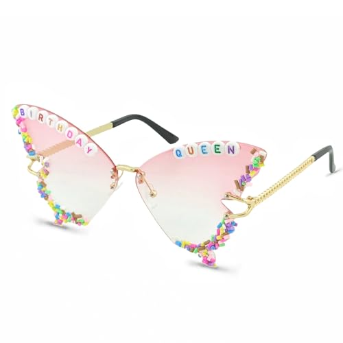 Geburtstag Partybrille Sonnenbrille Rosa,Lustige Sonnenbrille,Partybrille für Erwachsene Damen,Pinke Sonnenbrille für Geburtstagsfeier Geschenkzubehör Geburtstag Partybrille Sonnenbrille Rosa,Lustige Sonnenbrille,Partybrille für Erwachsene Damen,Pinke Sonnenbrille für Geburtstagsfeier Geschenkzubehör von Plipdhy