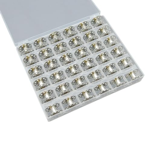 Plookyoe 36 Stück Metallspulen für Nähmaschine mit Aufbewahrungsbox Plookyoe 36 Stück Metallspulen für Nähmaschine mit Aufbewahrungsbox von Plookyoe