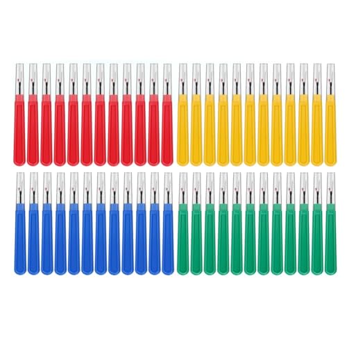 Plookyoe 48-teiliges Nähnahttrenner-Set, praktischer, bunter Fadenschneider, Aufreißer für Stickerei, Kleidung, Etikettenentferner Plookyoe 48-teiliges Nähnahttrenner-Set, praktischer, bunter Fadenschneider, Aufreißer für Stickerei, Kleidung, Etikettenentferner von Plookyoe