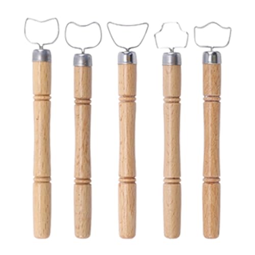 Plookyoe 5 Stück Keramikgriff-Formwerkzeuge, Teetasse, Wasserglasgriff, Schnitzschaber, DIY, Keramik, Topfformung, Bastelwerkzeuge von Plookyoe