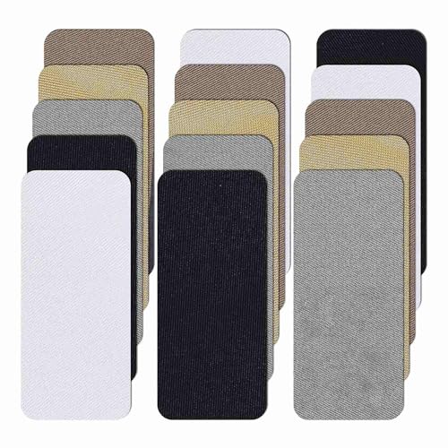 Plookyoe Aufnäher zum Aufbügeln für Kleidung, 15 Stück Stoffflicken für Kleidung, 5 Farbtöne, zum Aufbügeln Plookyoe Aufnäher zum Aufbügeln für Kleidung, 15 Stück Stoffflicken für Kleidung, 5 Farbtöne, zum Aufbügeln von Plookyoe