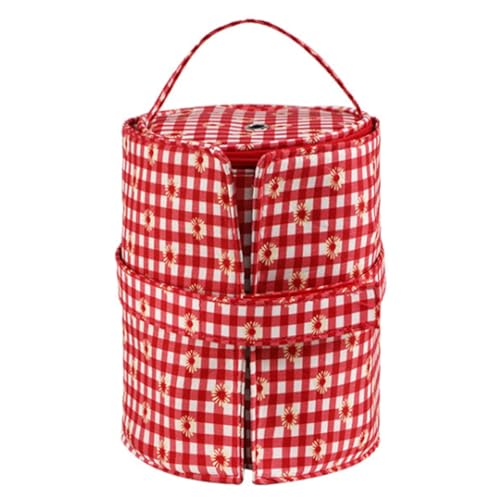 Plookyoe Kleine Garn-Aufbewahrungstasche, tragbar, gestrickt, Wolle, faltbar, für Nähutensilien, Zubehör, Geschenk, Rot Plookyoe Kleine Garn-Aufbewahrungstasche, tragbar, gestrickt, Wolle, faltbar, für Nähutensilien, Zubehör, Geschenk, Rot von Plookyoe
