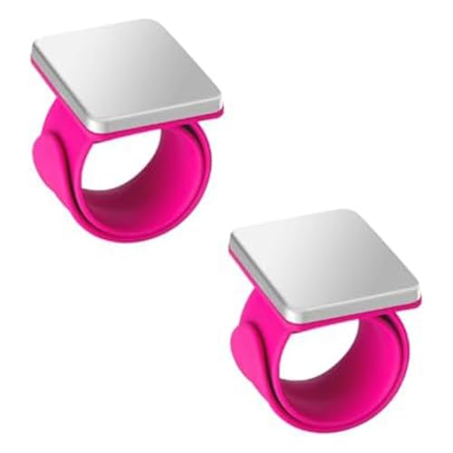 Plookyoe Magnetische Nadelkissen für Handgelenk, magnetisches Nadelkissen, magnetisches Nadelhalter, Armband zum Nähen, Rosa, 2 Stück Plookyoe Magnetische Nadelkissen für Handgelenk, magnetisches Nadelkissen, magnetisches Nadelhalter, Armband zum Nähen, Rosa, 2 Stück von Plookyoe