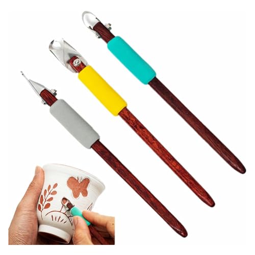 Plookyoe Modellierwerkzeug-Set für Töpferei, Töpferei, Ton, Skulptur, Höhlenschaber, Modellierwerkzeuge, Gelb + Grau Plookyoe Modellierwerkzeug-Set für Töpferei, Töpferei, Ton, Skulptur, Höhlenschaber, Modellierwerkzeuge, Gelb + Grau von Plookyoe