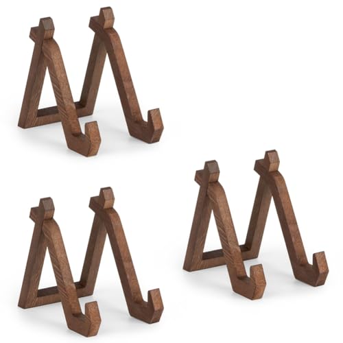 Plookyoe Tellerhalter aus Holz, 3 Stück, 15,2 cm, dekorativer Bilderrahmen, Fotoständer für dekorative Tafeln, Staffeleien Plookyoe Tellerhalter aus Holz, 3 Stück, 15,2 cm, dekorativer Bilderrahmen, Fotoständer für dekorative Tafeln, Staffeleien von Plookyoe
