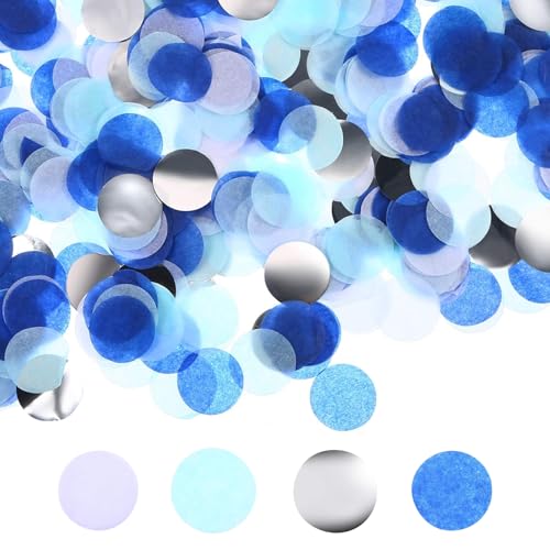 10000 Stück Blau Silber Rund Biologisch Abbaubares Papierkonfetti Hochzeit Konfetti Blau Biologisch Abbaubar Romantische Geburtstag Ball Dekoration für Hochzeit, Jahrestag, Valentinstag, Babyparty 10000 Stück Blau Silber Rund Biologisch Abbaubares Papierkonfetti Hochzeit Konfetti Blau Biologisch Abbaubar Romantische Geburtstag Ball Dekoration für Hochzeit, Jahrestag, Valentinstag, Babyparty von Plorede