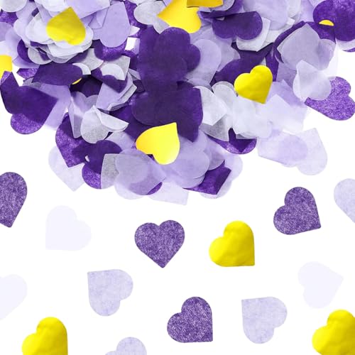 10000 Stück lila und weiße herzförmige biologisch abbaubare Papierkonfetti, Hochzeitskonfetti, rot, biologisch abbaubar, romantische Geburtstagsballdekoration für Hochzeiten, Jubiläen, Valentinstag 10000 Stück lila und weiße herzförmige biologisch abbaubare Papierkonfetti, Hochzeitskonfetti, rot, biologisch abbaubar, romantische Geburtstagsballdekoration für Hochzeiten, Jubiläen, Valentinstag von Plorede