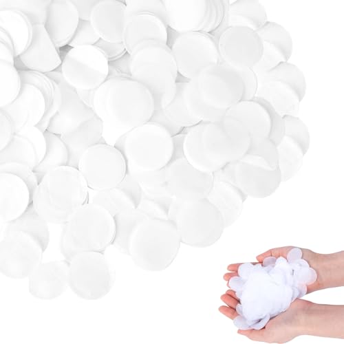 10000 Stück weißes, rundes biologisch abbaubares Papierkonfetti, Hochzeitskonfetti, weiß, biologisch abbaubar, romantische Geburtstagsballdekoration für Hochzeiten, Jubiläen, Valentinstag, Babypartys 10000 Stück weißes, rundes biologisch abbaubares Papierkonfetti, Hochzeitskonfetti, weiß, biologisch abbaubar, romantische Geburtstagsballdekoration für Hochzeiten, Jubiläen, Valentinstag, Babypartys von Plorede