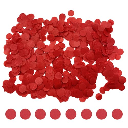 6000 Stück rotes rundes biologisch abbaubares Papierkonfetti, Hochzeitskonfetti, rot, biologisch abbaubar, romantische Geburtstagsballdekoration für Hochzeiten, Jubiläen, Valentinstag, Babypartys 6000 Stück rotes rundes biologisch abbaubares Papierkonfetti, Hochzeitskonfetti, rot, biologisch abbaubar, romantische Geburtstagsballdekoration für Hochzeiten, Jubiläen, Valentinstag, Babypartys von Plorede