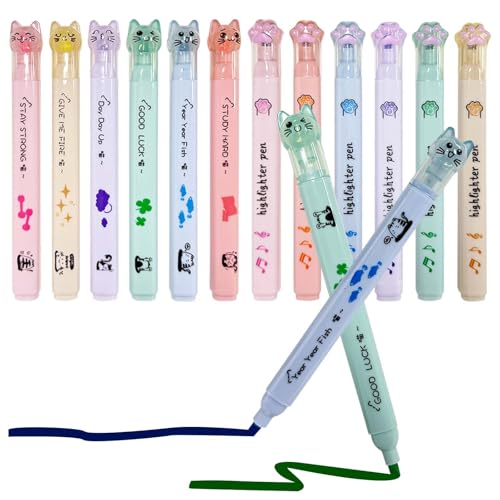 Plstod Farbe Textmarker, 12 Stück Highlighter 6 Farben, Cartoon Katzenpfote Lustige Marker stifte, Textmarker Set Geeignet für Kinder Erwachsene Zeichnung, Kindergeburtstag Gastgeschenke Plstod Farbe Textmarker, 12 Stück Highlighter 6 Farben, Cartoon Katzenpfote Lustige Marker stifte, Textmarker Set Geeignet für Kinder Erwachsene Zeichnung, Kindergeburtstag Gastgeschenke von Plstod