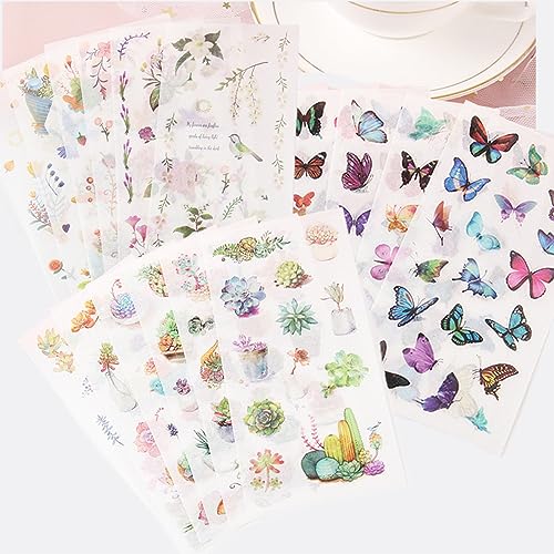 Plstod Sticker 18 Stück Sticker Set Sticker Fotoalbum Vintage Sticker Schmetterling Blume Aufkleber Pflanzen Sticker Scrapbooking Sticker für Fotoalbum Laptops Journal Sticker Plstod Sticker 18 Stück Sticker Set Sticker Fotoalbum Vintage Sticker Schmetterling Blume Aufkleber Pflanzen Sticker Scrapbooking Sticker für Fotoalbum Laptops Journal Sticker von Plstod