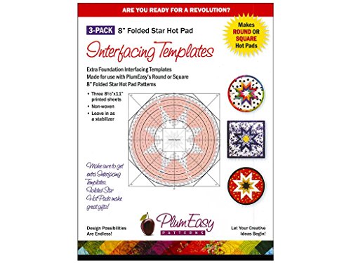 8 Folded Star Hot Pad Interfacing Templates - Refill by Plum Easy Patterns (PEP-201) by PlumEasy Patterns von Plum Easy Patterns