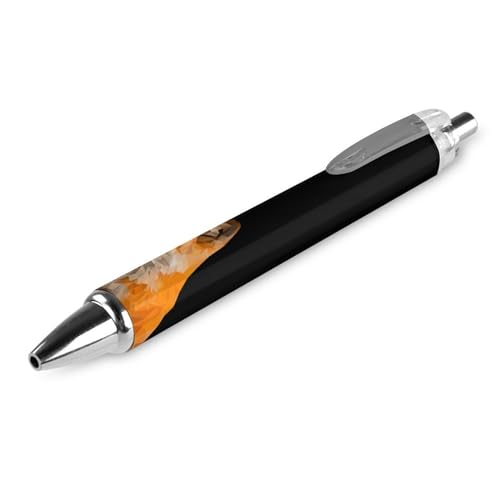 Geometrischer Fuchs-Kugelschreiber, einziehbar, feine Spitze, 0,5 mm, glattes Schreiben für Zuhause und Büro von Plumon
