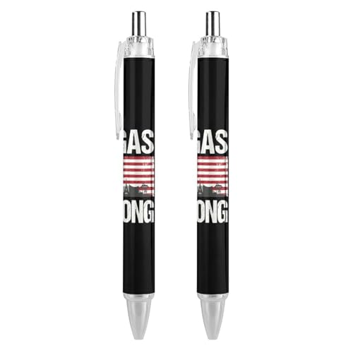 Vegas starker Kugelschreiber mit amerikanischer Flagge, einziehbar, feine Spitze, 0,5 mm, glattes Schreiben für Zuhause und Büro von Plumon