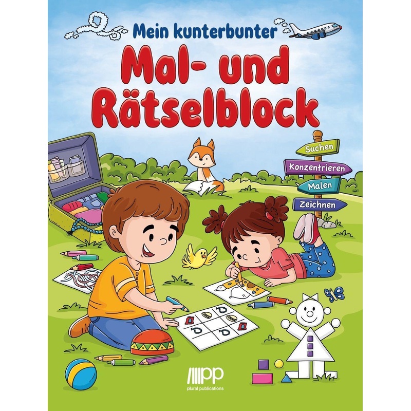 Mein Kunterbunter Mal- Und Rätselblock, Kartoniert (TB) von Plural Publications GmbH