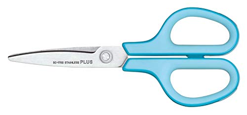 Plus Japan Fitcut Curve Scheren, Edelstahl, 175 mm, Blau, 3 Stück Plus Japan Fitcut Curve Scheren, Edelstahl, 175 mm, Blau, 3 Stück von PLUS