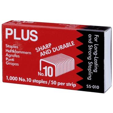 Plus Japan Heftklammern No. 10 - 1000 Stück. von Plus Japan