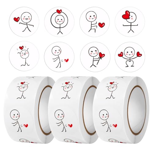 1500 Stk 12 Muster Valentinstag Aufkleber Herz,Sticker Liebe,Herz Sticker,Kann als Dankeschön 1500 Stk 12 Muster Valentinstag Aufkleber Herz,Sticker Liebe,Herz Sticker,Kann als Dankeschön von Pluvyze