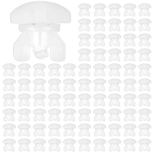 80 Stück Gardinenstopper Für Schienen Gardinengleiter Schienen Für min. 10x6 mm Laufkammern Stopper, Gardinen Stopper Mit Innenläufen, Gleiter Gardinenschienen, Vorhanggleiter von Pluvyze