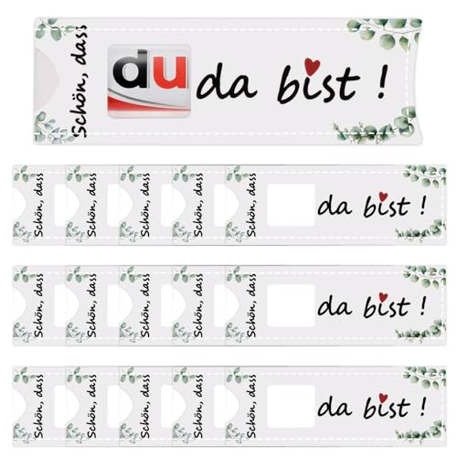 Pluvyze 15 Stück Schön Dass Du Da Bist Geschenk Filz Taufe Gastgeschenk,Kompatibel mit Duplo,für Hochzeit Taufe Geburtstag Firmenfeier Geschenkverpackung,Enthält Keine Schokolade von Pluvyze