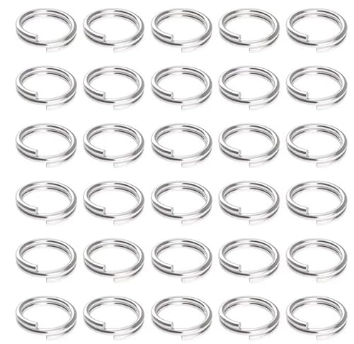 Mini-Binderinge mit doppelten Schlaufen, klein, Metallringverbinder für Schmuck, Halsketten, Armbänder, Ohrringe, Handwerk, Ornamente und Bastelarbeiten, 0,6 cm, Schmuckherstellung, 100 Stück Mini-Binderinge mit doppelten Schlaufen, klein, Metallringverbinder für Schmuck, Halsketten, Armbänder, Ohrringe, Handwerk, Ornamente und Bastelarbeiten, 0,6 cm, Schmuckherstellung, 100 Stück von Pluzmecalm