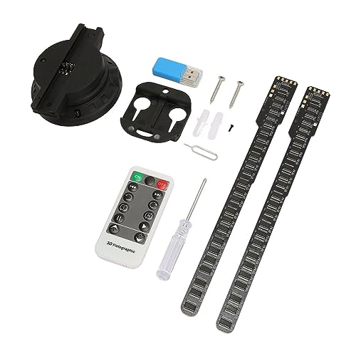 3D -Hologramm -Projektor Fan, 19,7 Zoll in 16 GB Speicherkarte 276 LEDs WiFi App Control Lifelike 100‑240V Holographische Werbeanzeige für Store für (EU-Stecker) von Plyisty
