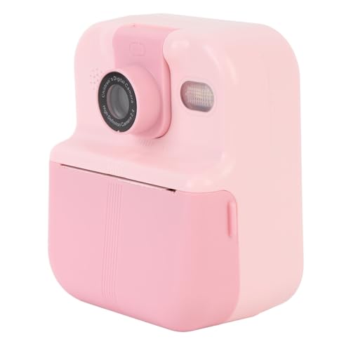 Kamera Instant Print, 180 Grad Rotierendes Objektiv 2,4 Zoll IPS Bildschirm Tragbarer Reisekamera Schockproof Musikplayer für Outdoor (Rosenate) von Plyisty