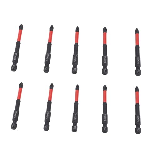 Plyisty 10 Stücke PH -Stücke Langer Schieberbohrer, TS2 High -Grade TS2 Schraubendreher Einstellung für Elektrobohrer mit Dem Impact Controller, Geeignet für Tischler und Maschinenherstellung von Plyisty