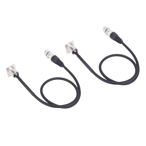 Plyisty 2pcs XLR Pass durch Kabel Männliche Panel -Mount Zum Weiblichen Anschluss 3 Pin D Typ XLR -Kabel für Bühnenbox Patch Panel Floor Box 2ft, Breite Kompatibilität (SILVER) von Plyisty