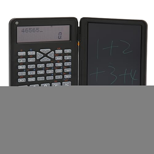 Plyisty 6-Zoll-Rechner MIT Notizblock, 10-Stelliger-LCD-Tischrechner MIT Großem-Display, Tragbarer MultifungctionStrechtner für Bisro, Schule und Zuhause (BLACK) von Plyisty