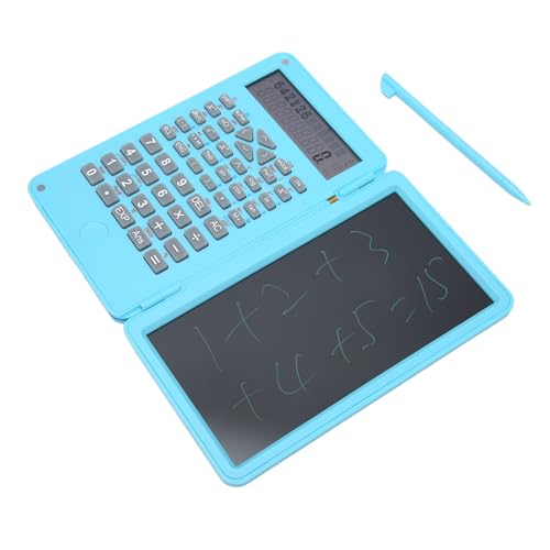 Plyisty 6-Zoll-Rechner MIT Notizblock, 10-Stelliger-LCD-Tischrechner MIT Großem-Display, Tragbarer MultifungctionStrechtner für Bisro, Schule und Zuhause (Himmelblau) von Plyisty
