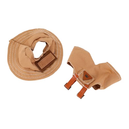 Plyisty Aussehen Kleidung Hosen mit Tragbaren Gurten mit Vielseitigen Braunen Faser und Eimer Eimer für 17 cm Puppen, Puppenmischung und Associate für Sammler von von Plyisty