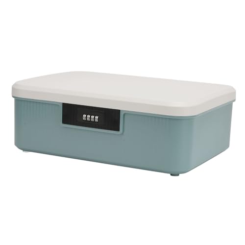 Plyisty Dokumentspeicherbox mit Passwort, Vierstelliges Dokument -Organizer -Feld mit Sperre 16L Multifunktionales Unterteil für Zuhause (BLUE) von Plyisty