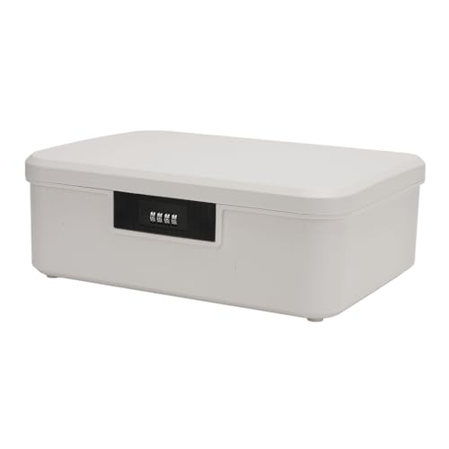 Plyisty Dokumentspeicherbox mit Passwort, Vierstelliges Dokument -Organizer -Feld mit Sperre 16L Multifunktionales Unterteil für Zuhause (Cremeweiß) von Plyisty