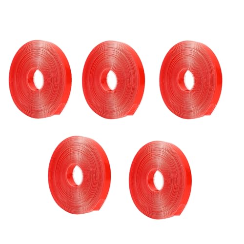 Plyisty Drücken Sie auf Nägel Doppelseitiges Klebeband Hoher Viskositätskleber für die Nagelkunstverpackung 5 Rollen Transparentes Band für Maniküre Display von Plyisty