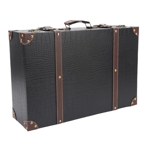 Plyisty Kofferbox, Vintage Decorative Storage Box Stylish (BLACK) von Plyisty