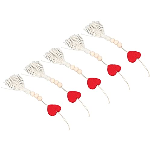 Plyisty Quastenanhänger, Einzigartiges Design Bohemian Quasten Pendellan Herzdesign für die Wanddekoration für Geschenke für die Autodekoration (Rote Liebe) von Plyisty