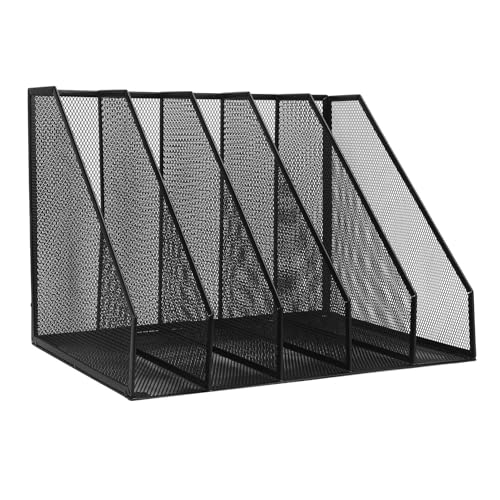 Plyisty Robust 5 Abschnitt Vertikaler Dateiordner -Dokumenthalter -Halter für Office Desk Organization von Plyisty