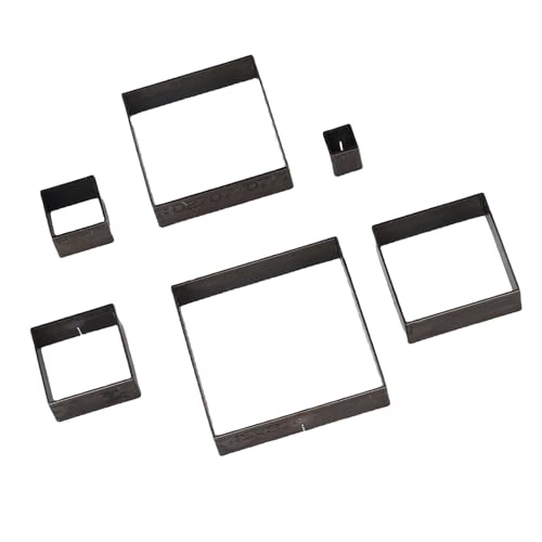 Plyisty Square Leder Punch Cutter Set Saubere Steische für Lederhandwerk 5mm-30mm Legierungstahl 6 Stcs für -Enthusiasten von Plyisty