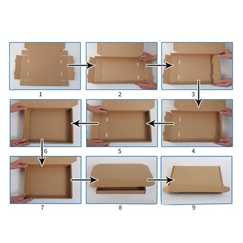 Plyisty Ultrahard -Verpackungsbox Wiederverwendbarer Papierbox für Geschenke - Weit Verbreitete Anwendung, für die Aufbewahrung, Verpackung Anwendbar (300 * 65 * 30mm) von Plyisty