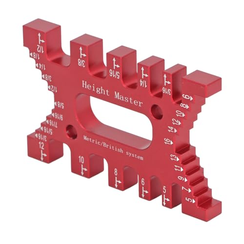 Router Saw Misuring Herrscher, Skalen Schwalbenschwanzer -Zapfen -Bremssattel für Holzbearbeitung (BLUE) (Rot) von Plyisty